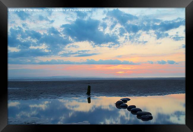 Reflections of Sunset Framed Print by Pete Moyes