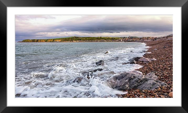 Stonehaven Coastline Framed Mounted Print by Mike Stephen