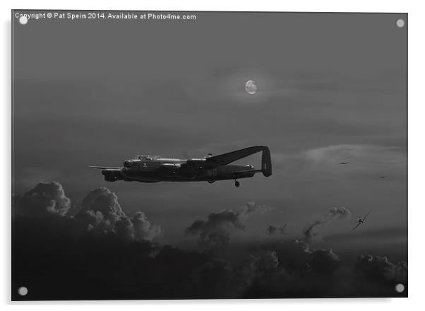 Lancaster - Night Stalker Acrylic by Pat Speirs