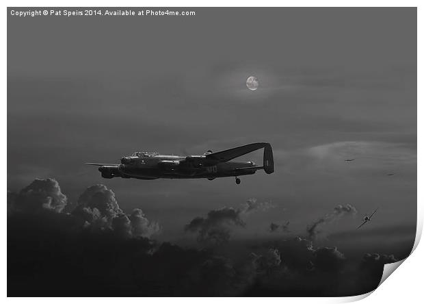 Lancaster - Night Stalker Print by Pat Speirs