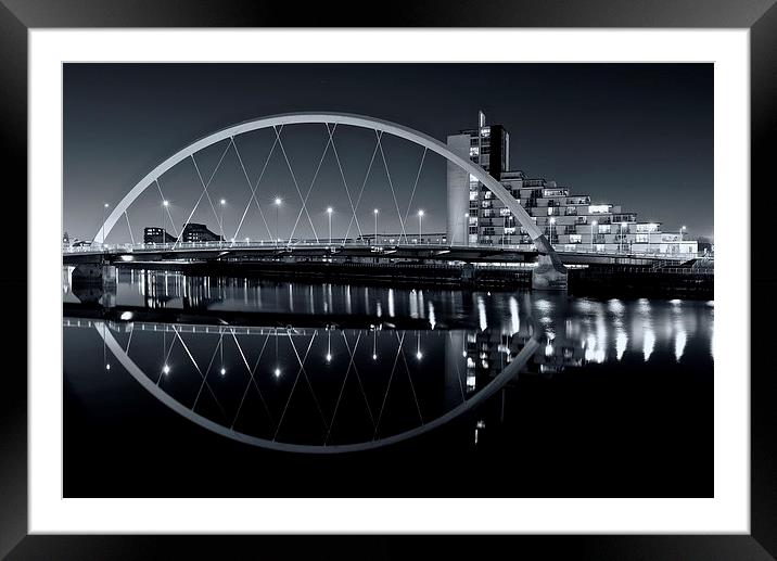 The Squinty Bridge at night Framed Mounted Print by Stephen Taylor