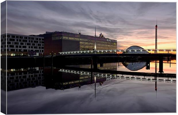 The SECC at sunset Canvas Print by Stephen Taylor