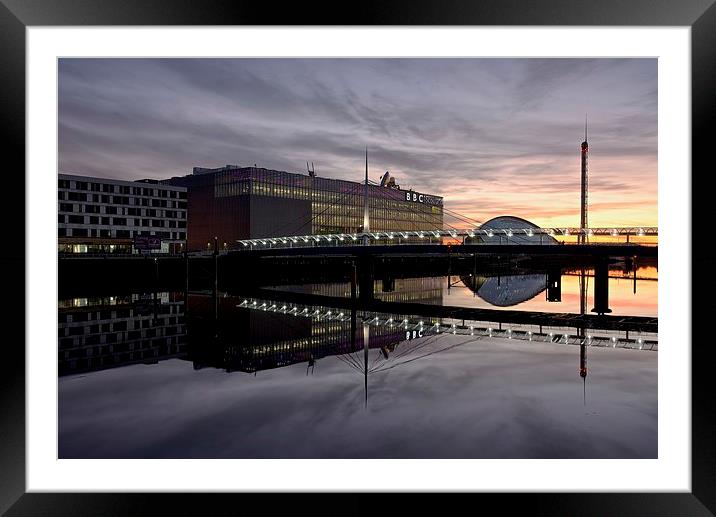 The SECC at sunset Framed Mounted Print by Stephen Taylor