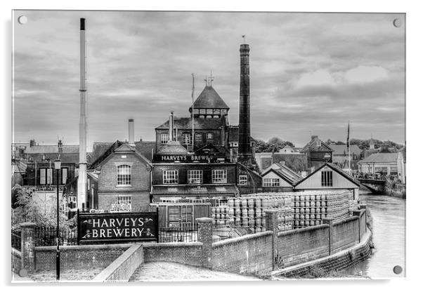 Harveys Brewery, Lewes Acrylic by Malcolm McHugh