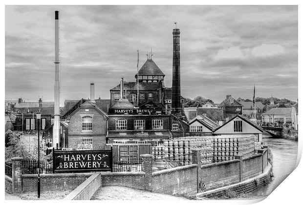 Harveys Brewery, Lewes Print by Malcolm McHugh
