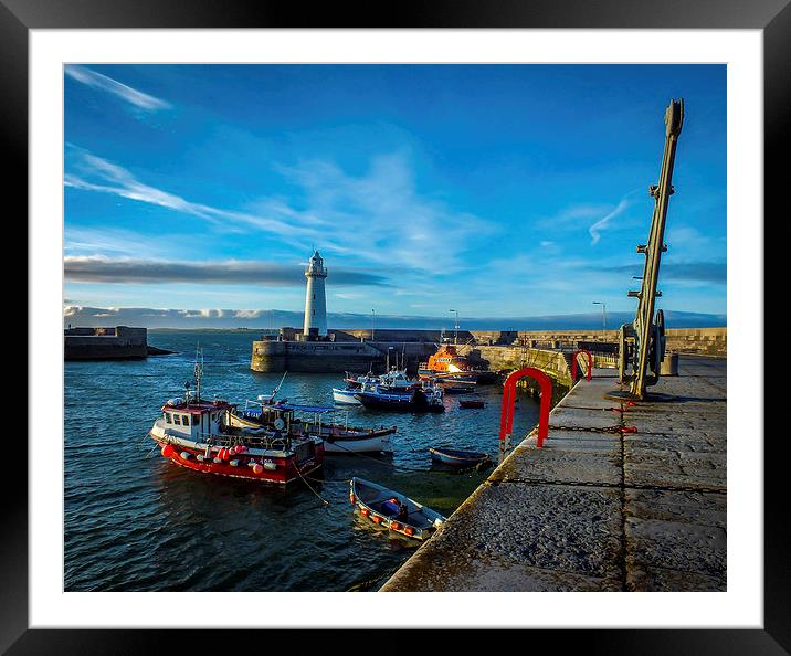 Donaghadee Light House Northern Ireland Framed Mounted Print by Chris Curry