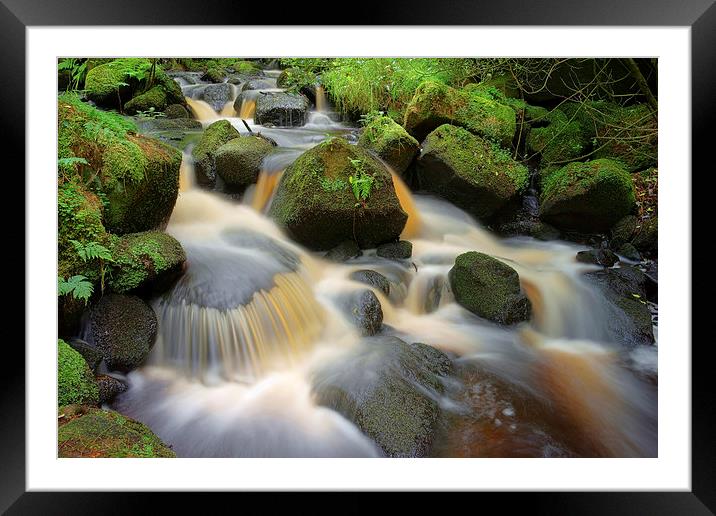 Wyming Brook Falls Framed Mounted Print by Darren Galpin