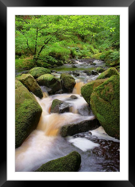 Wyming Brook Falls 2 Framed Mounted Print by Darren Galpin
