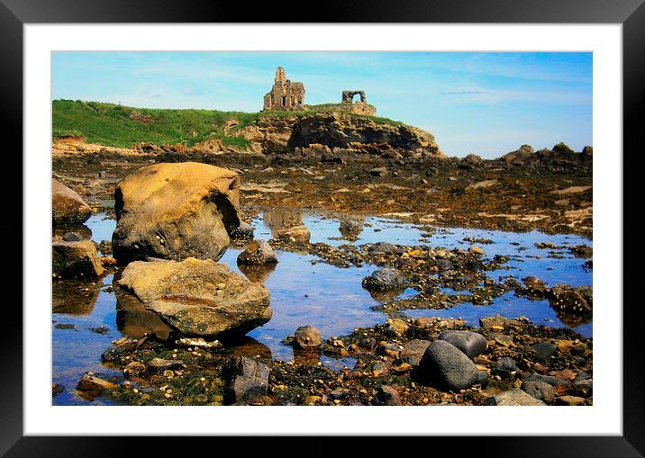 castle by sea Framed Mounted Print by dale rys (LP)