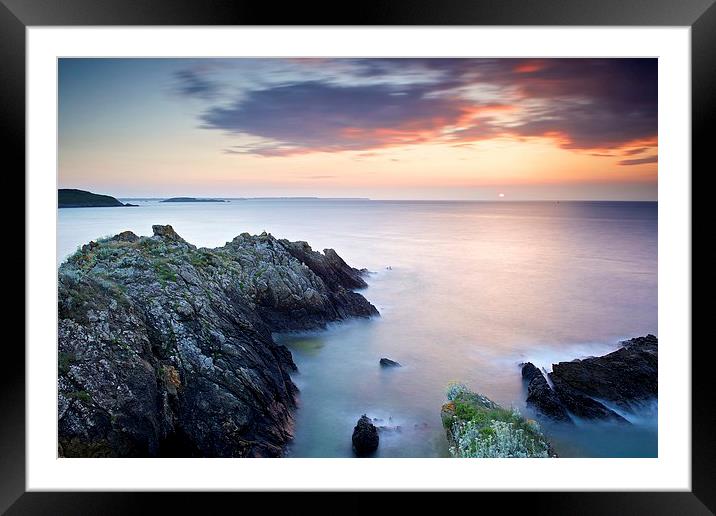 Sunset at Saint Lunaire Framed Mounted Print by Stephen Taylor