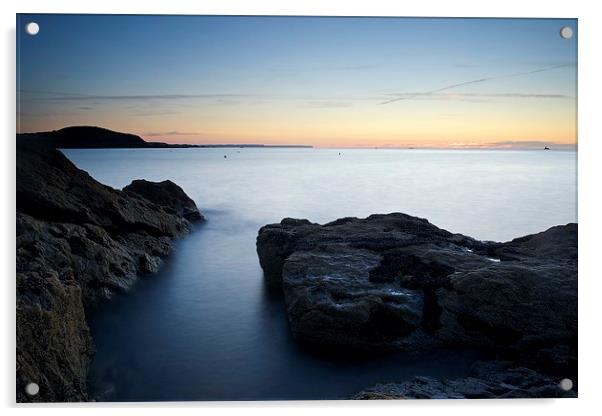 Dusk on the Brittany Coast Acrylic by Stephen Taylor