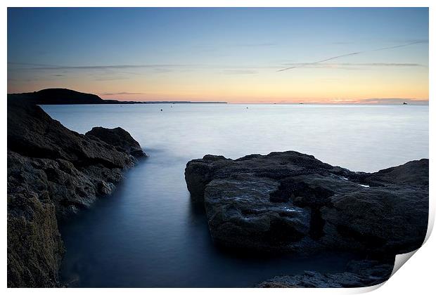 Dusk on the Brittany Coast Print by Stephen Taylor