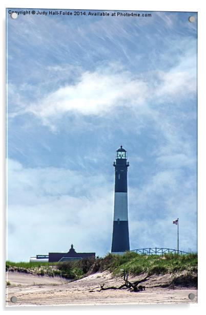 Fire Island Lighthouse Acrylic by Judy Hall-Folde