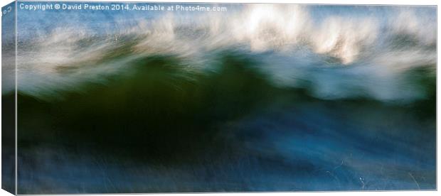Blue wave Canvas Print by David Preston