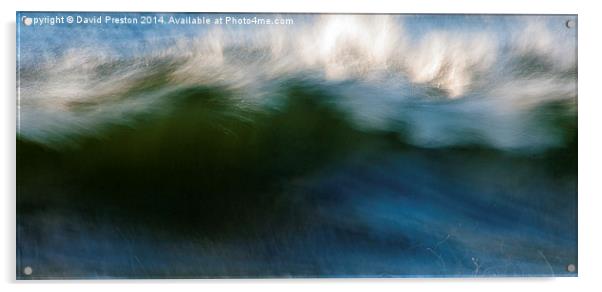 Blue wave Acrylic by David Preston