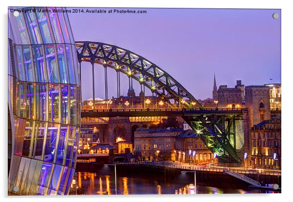 Sage and Bridge, Gateshead Acrylic by Martin Williams