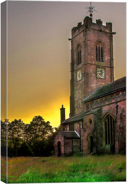 Setting on the house of God Canvas Print by Paul Feeley