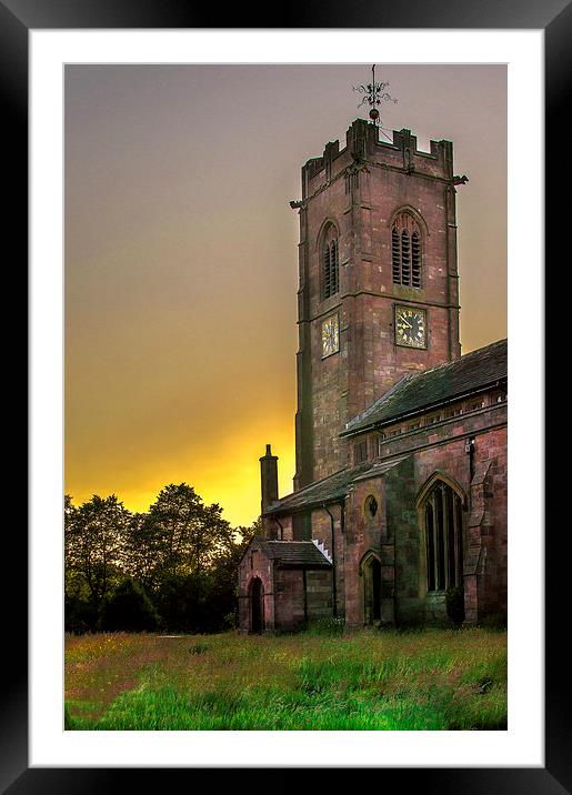 Setting on the house of God Framed Mounted Print by Paul Feeley