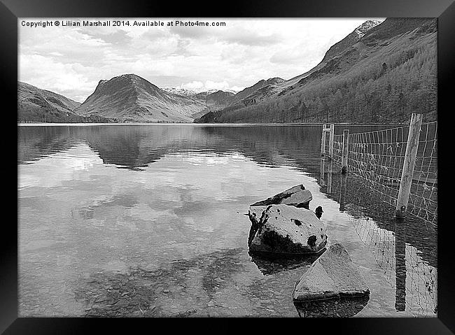 Lake Buttermere. Framed Print by Lilian Marshall