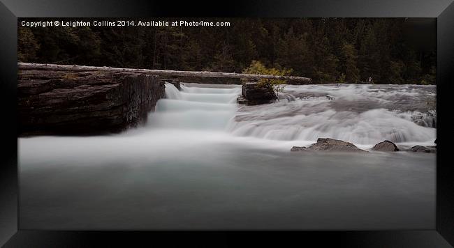 Nymph falls Vancouver island Framed Print by Leighton Collins