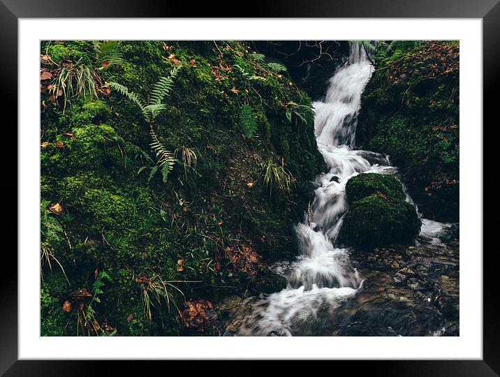 Small hillsdie waterfall. Framed Mounted Print by Liam Grant