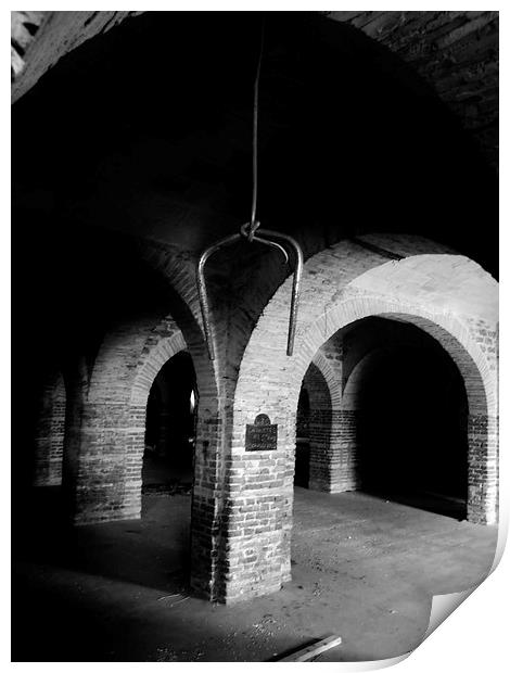 Hall of arches Print by John  Hughes