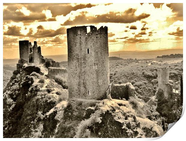 Castle views Print by John  Hughes