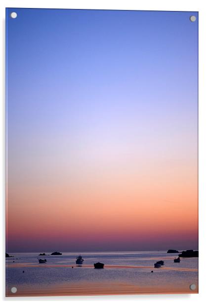Cobo Bay, Guernsey Acrylic by Rob Smith