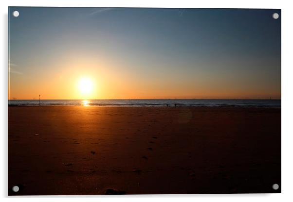 Frith Beach Sunset Acrylic by Susey Phoenixx