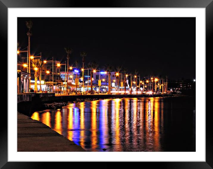 Paphos Promenade Framed Mounted Print by Andy Smith