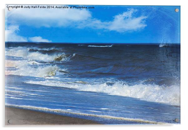 Atlantic Surf Acrylic by Judy Hall-Folde
