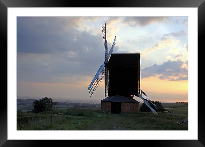 Brill Windmill at Twilight Framed Mounted Print by Tony Murtagh