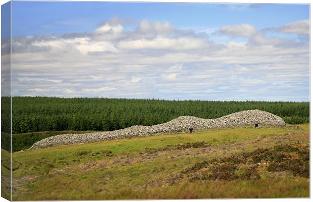 Camster Cairns in Caithness, Scotland Canvas Print by Linda More