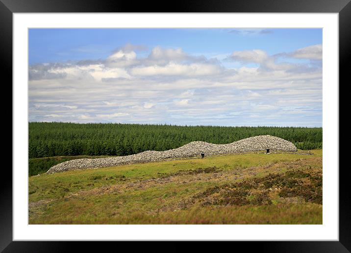 Camster Cairns in Caithness, Scotland Framed Mounted Print by Linda More