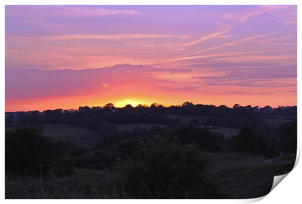 Sunset at Brill Print by Tony Murtagh