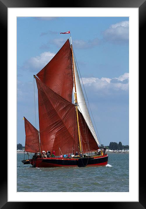 Maldon Barge Race Framed Mounted Print by Terry Stone