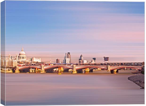 St Pauls And Blackfriers Bridge London Canvas Print by Clive Eariss