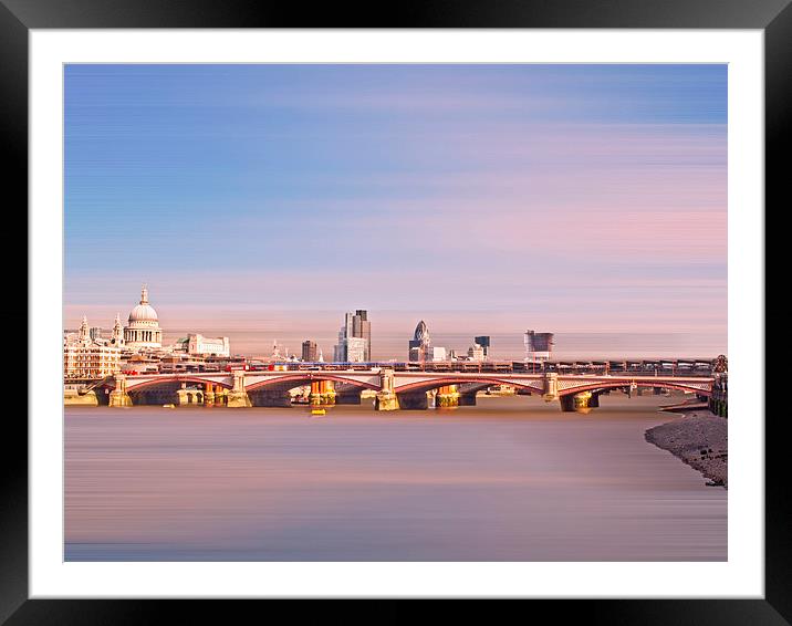 St Pauls And Blackfriers Bridge London Framed Mounted Print by Clive Eariss