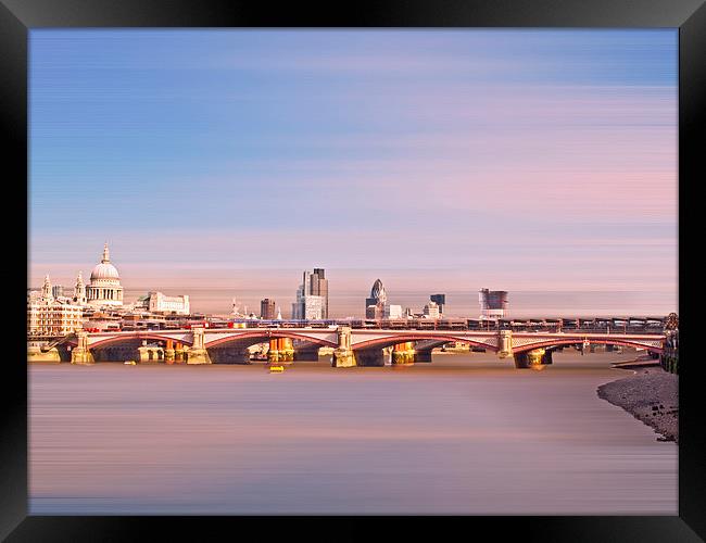 St Pauls And Blackfriers Bridge London Framed Print by Clive Eariss