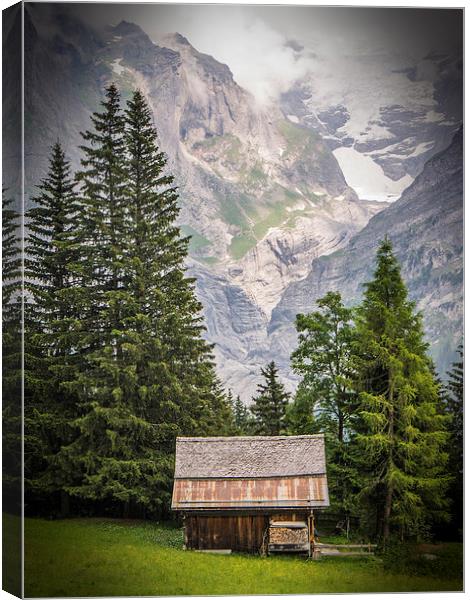 Mountain Hut Canvas Print by Laura Kenny