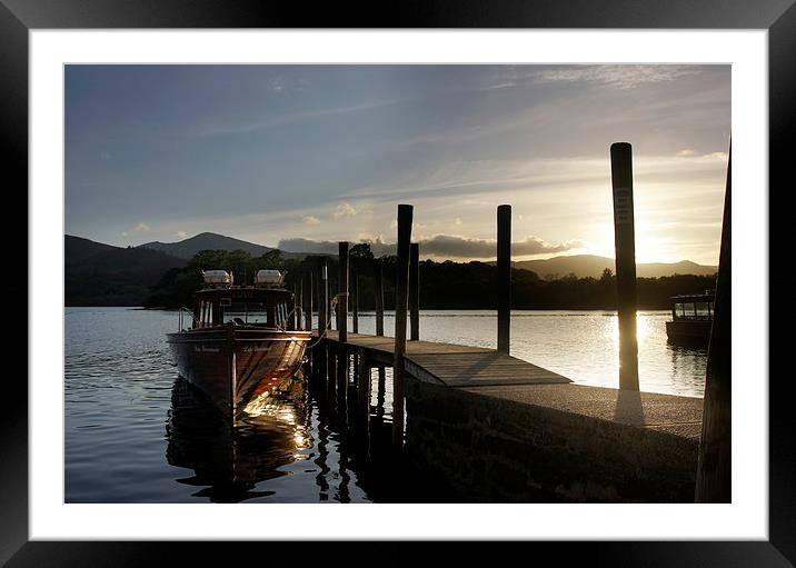 Derwentwater sunset Framed Mounted Print by Tony Bates