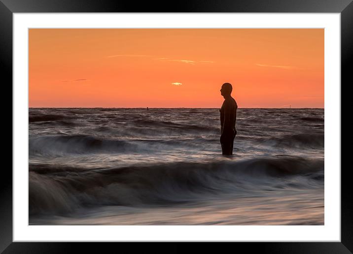 Golden sky at Crosby Framed Mounted Print by Paul Farrell Photography