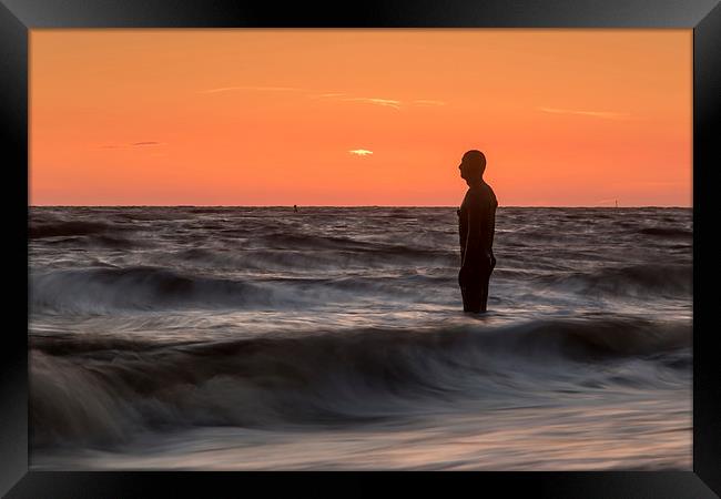 Golden sky at Crosby Framed Print by Paul Farrell Photography