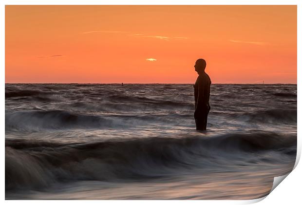 Golden sky at Crosby Print by Paul Farrell Photography