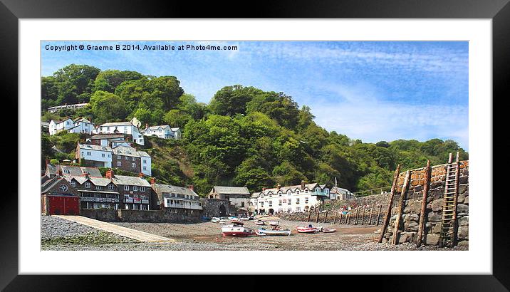 Clovelly Harbour 2 Framed Mounted Print by Graeme B
