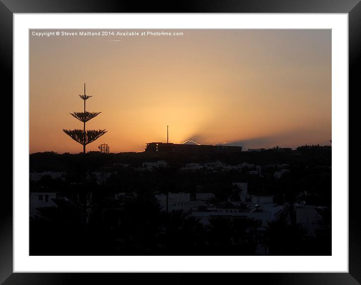 Port El Kantaoui, Sunset Framed Mounted Print by Steven Maitland