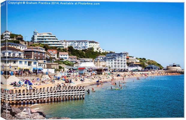 Ventnor Seafront and Beach Canvas Print by Graham Prentice