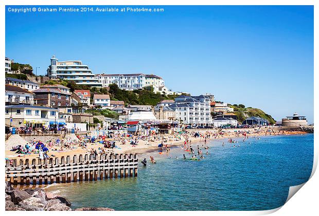 Ventnor Seafront and Beach Print by Graham Prentice