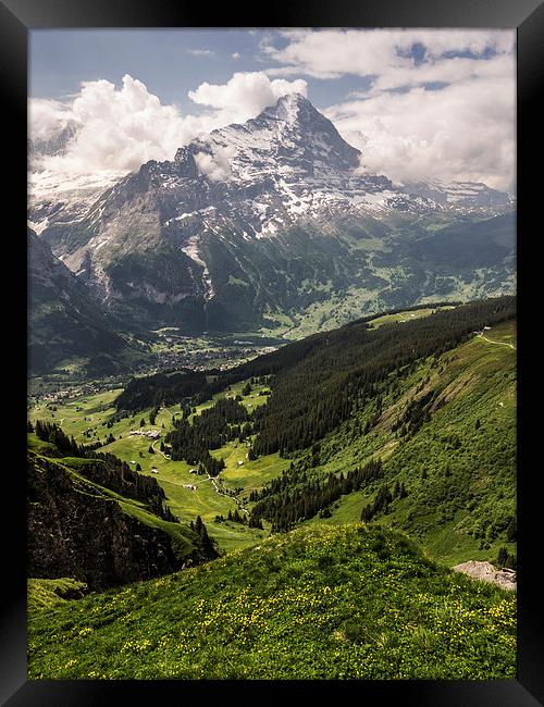 Eiger North Face Framed Print by Laura Kenny
