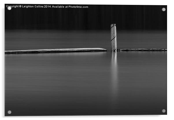 Comox lake tethering post Acrylic by Leighton Collins